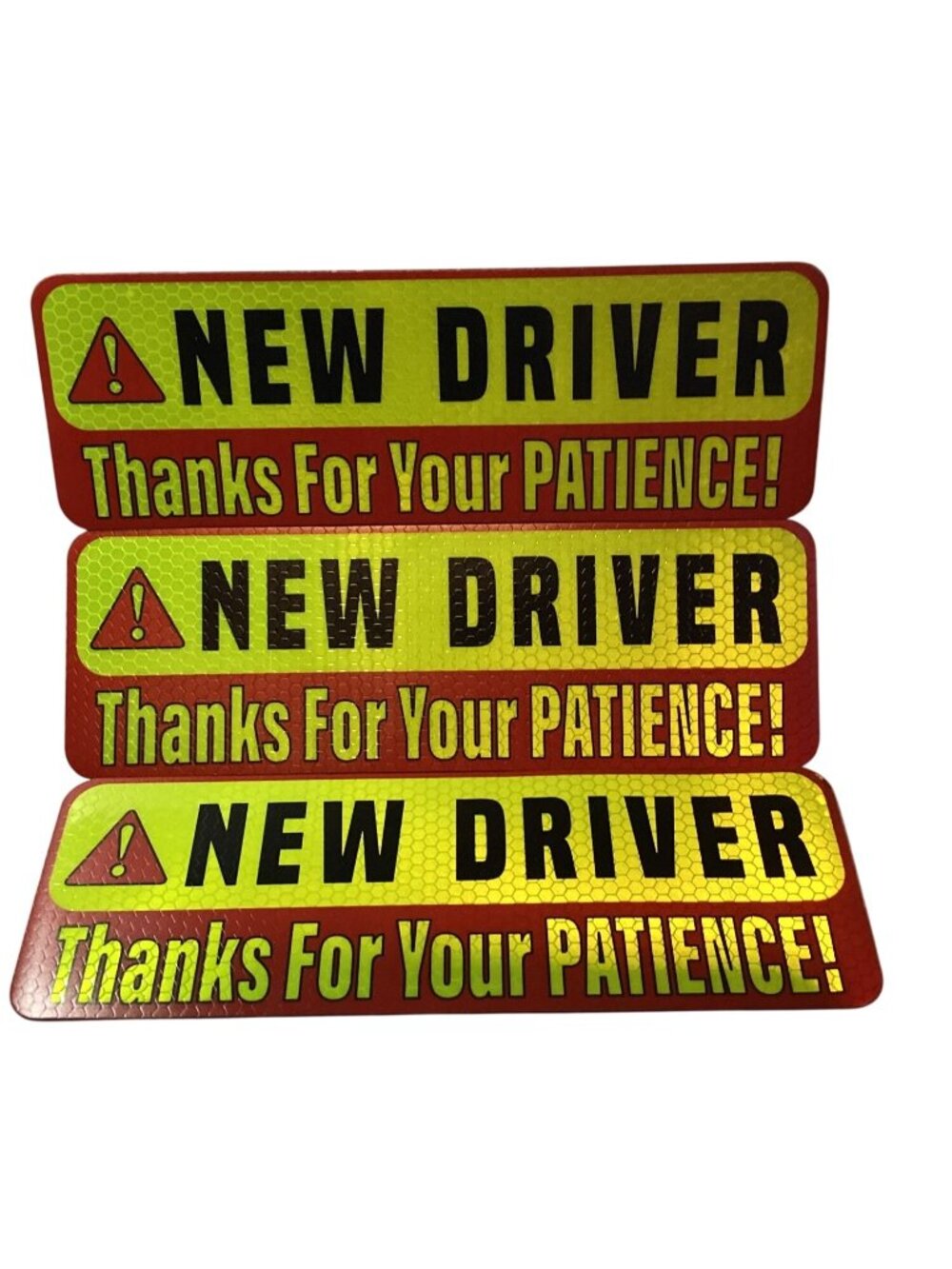3 Pack Student Driver Heavy Magnetic High Resolution Reflective Material 10x3.25